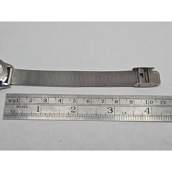 Timex Casey Dress Silver Mesh Womens Quartz Watch New Battery Water Resist WR30M - Picture 7 of 9